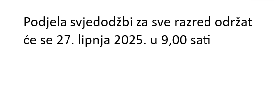 Podjela svjedodžbi